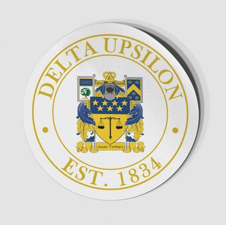 Delta Upsilon Circle Crest - Shield Decal