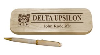 Delta Upsilon Maple Wood Pen Set