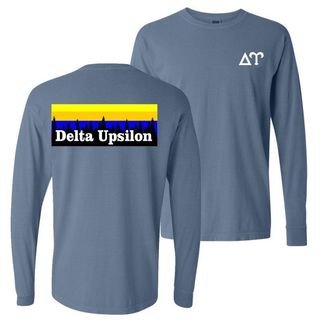 Delta Upsilon Outdoor Long Sleeve T-shirt - Comfort Colors