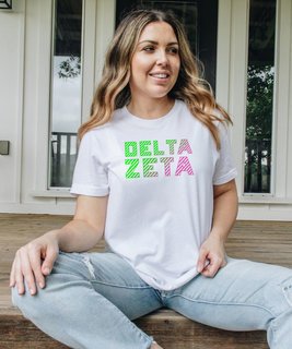 Delta Zeta Big Lines Tee