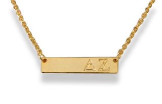 Delta Zeta Cross Bar Necklace