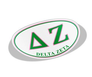 Delta Zeta Greek Letter Oval Decal