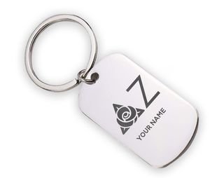 Delta Zeta Mascot Stainless Keychain