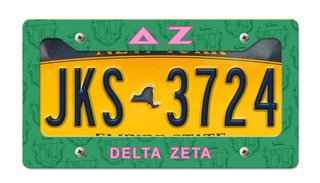 Delta Zeta New License Plate Frame