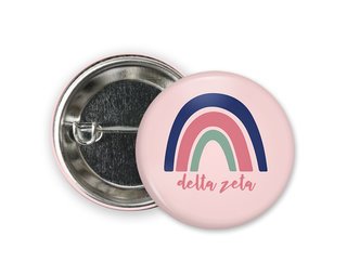 Delta Zeta Rainbow Button