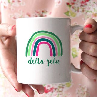 Delta Zeta Rainbow Coffee Mug