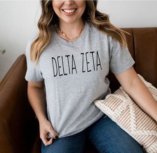 Delta Zeta Simple Text Tee