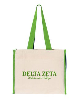 Delta Zeta Tote with Contrast-Color Handles