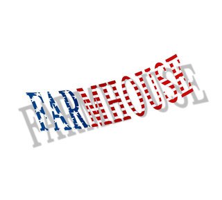 FarmHouse Fraternity American Flag Greek Letter Sticker - 2.5" Tall