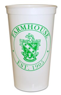 CLOSEOUT - FarmHouse Fraternity Big Plastic Stadium Cup - 10 FOR $10!
