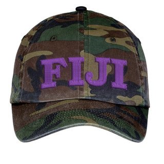 FIJI Fraternity Lettered Camouflage Hat
