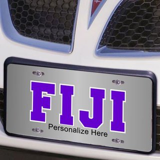 FIJI Fraternity Lettered License Cover