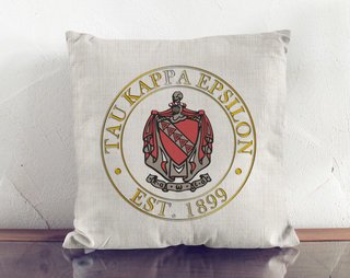 Fraternity Crest Linen Pillow