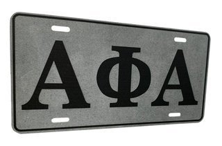 Fraternity Metal License Tags
