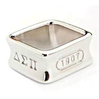 Fraternity Square Sterling Ring