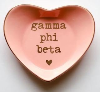 Gamma Phi Beta Ceramic Ring Dish