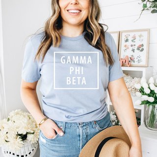 Gamma Phi Beta Comfort Colors Box Tee