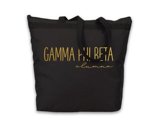 Gamma Phi Beta Gold Foil Alumna Tote