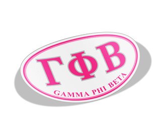 Gamma Phi Beta Greek Letter Oval Decal