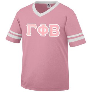DISCOUNT-Gamma Phi Beta Jersey With Greek Applique Letters