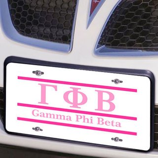 Gamma Phi Beta Lettered Lines License Cover