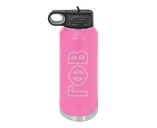 Gamma Phi Beta Letters Stainless Water Bottle