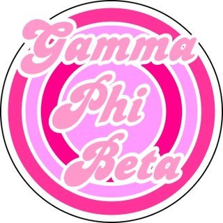 Gamma Phi Beta Retro Round Decals