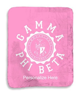 Gamma Phi Beta Seal Sherpa Lap Blanket