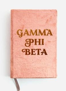 Gamma Phi Beta Velvet Notebook