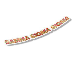 Gamma Sigma Sigma Floral Long Window Sticker - 15" long