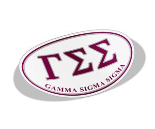 Gamma Sigma Sigma Greek Letter Oval Decal