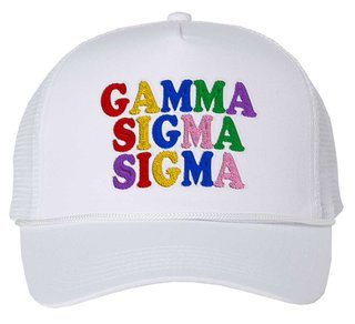 Gamma Sigma Sigma Rainbow Trucker Hat