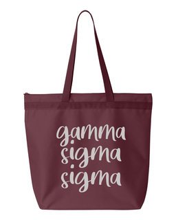 Gamma Sigma Sigma Script Tote Bag