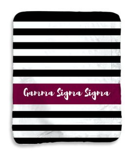 Gamma Sigma Sigma Stripes Sherpa Lap Blanket