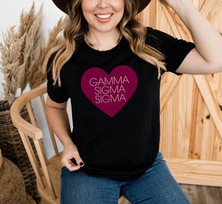 Gamma Sigma Sigma Tiffany Heart T-Shirt
