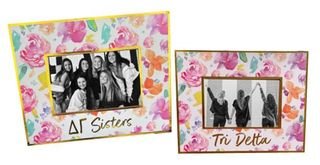 Sorority Gold Foil & Floral Painted Photo Frame