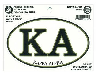 Kappa Alpha Euro Decal Oval Sticker