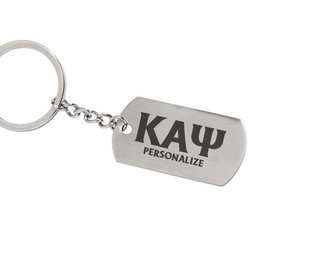 Kappa Alpha Psi Dog Tag Style Custom Keychain