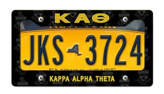 Kappa Alpha Theta New License Plate Frame