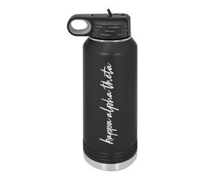 Kappa Alpha Theta Script Stainless Water Bottle