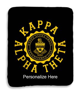 Kappa Alpha Theta Seal Sherpa Lap Blanket