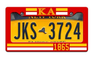 Kappa Alpha Year License Plate Frame