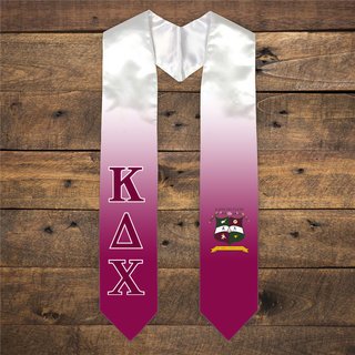 Kappa Delta Chi Extra Fancy Simple Greek Graduation Stole W Crest