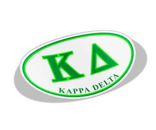 Kappa Delta Greek Letter Oval Decal