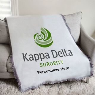 Kappa Delta Logo Afghan Blanket Throw