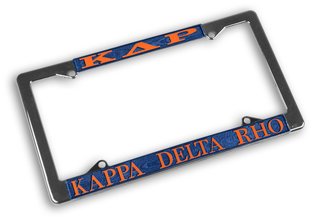 Kappa Delta Rho Chrome License Plate Frames