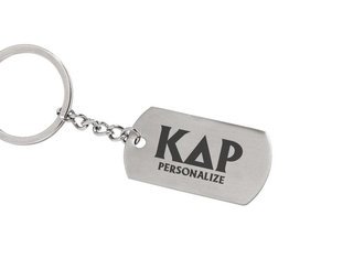 Kappa Delta Rho Dog Tag Style Custom Keychain
