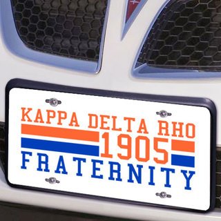 Kappa Delta Rho Year License Plate Cover