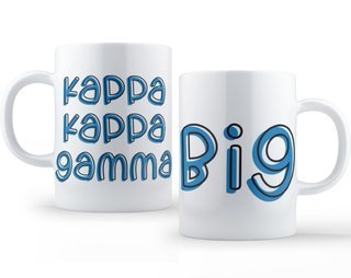 Kappa Kappa Gamma Bubble Big Sister Mug