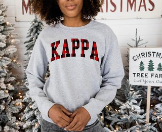 Kappa Kappa Gamma Christmas Plaid Nickname Sweatshirt